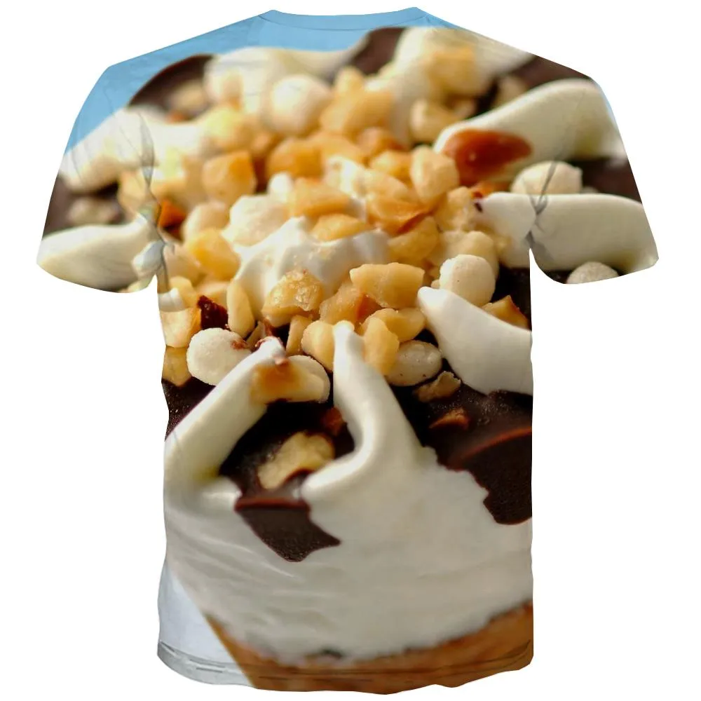 Sweet T shirts Men Gourmet T-shirts Graphic Icecream Tshirts Cool Colourful T-shirts 3d