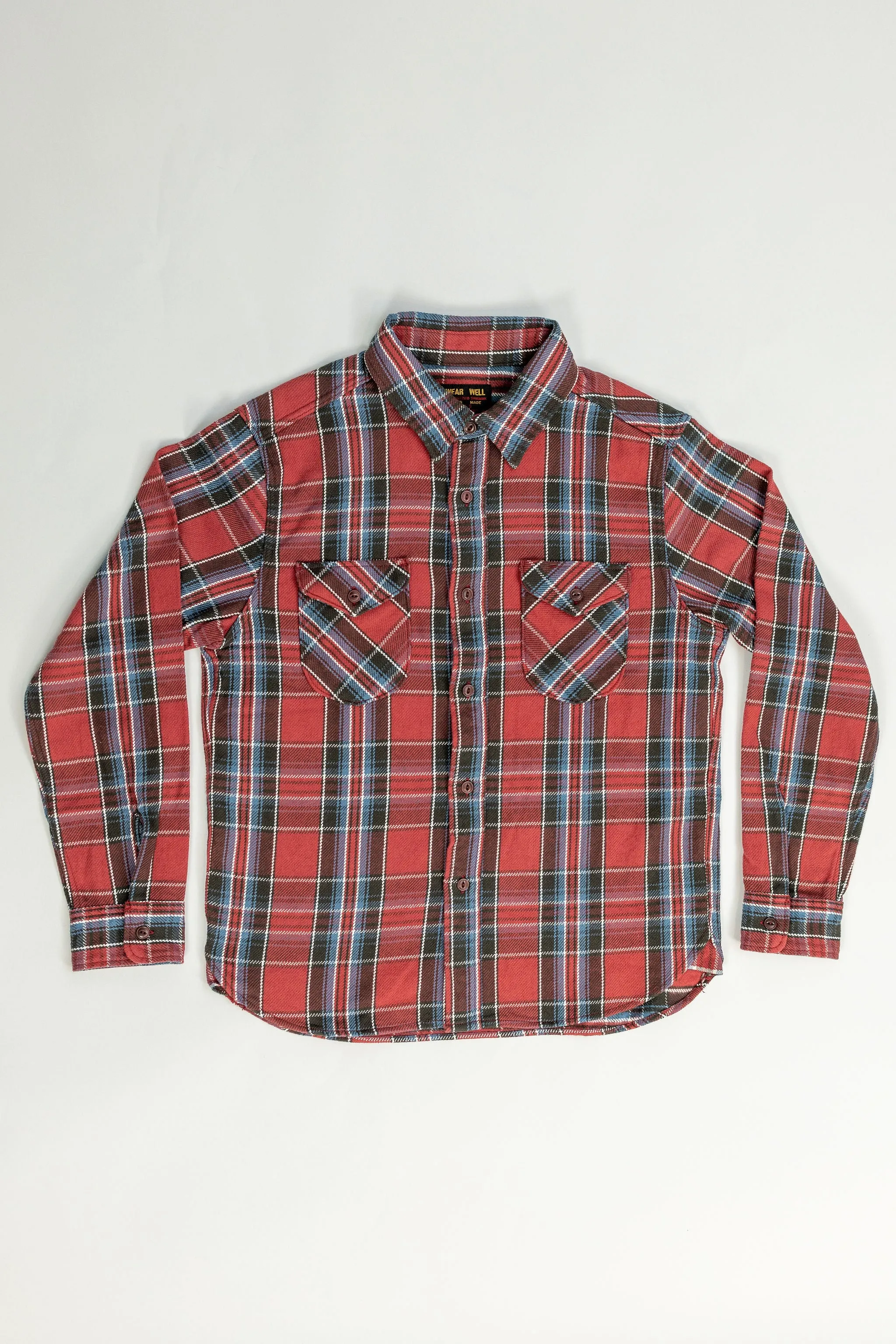 UES 502352 Heavy Flannel Shirt - Red