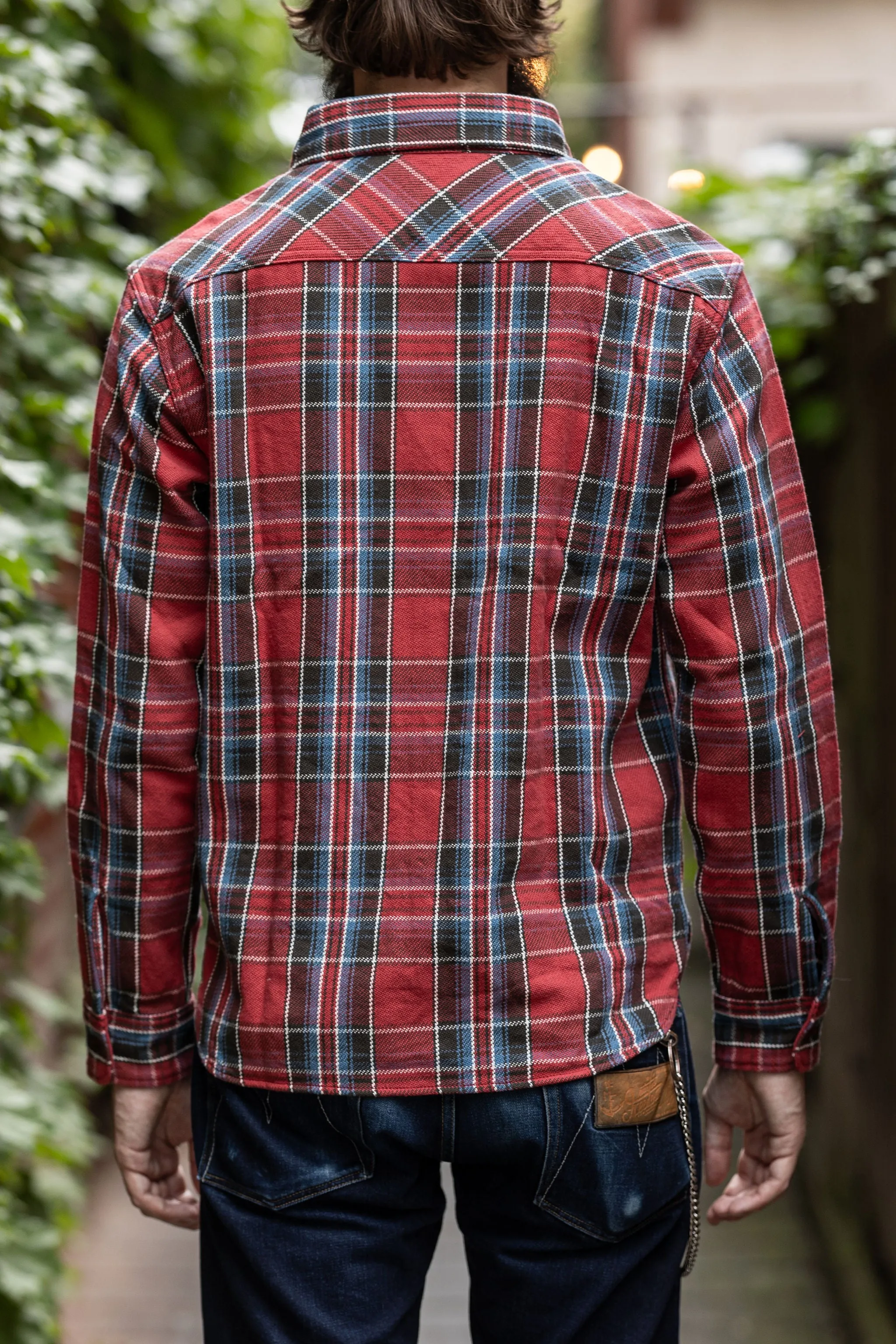 UES 502352 Heavy Flannel Shirt - Red