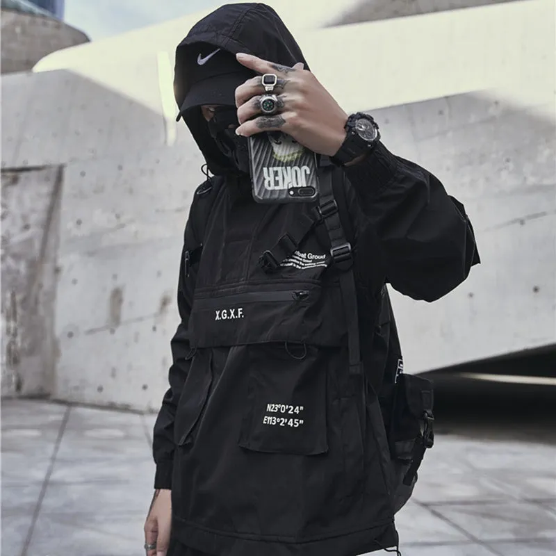 WLS Multipockets Techwear Cargo Hooded Jacket