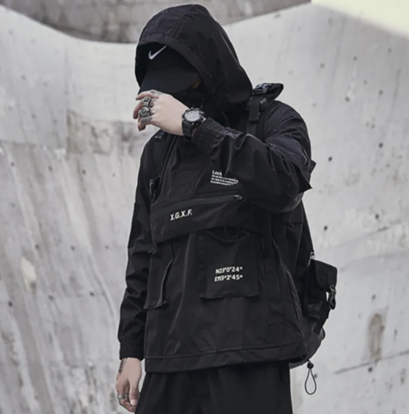 WLS Multipockets Techwear Cargo Hooded Jacket