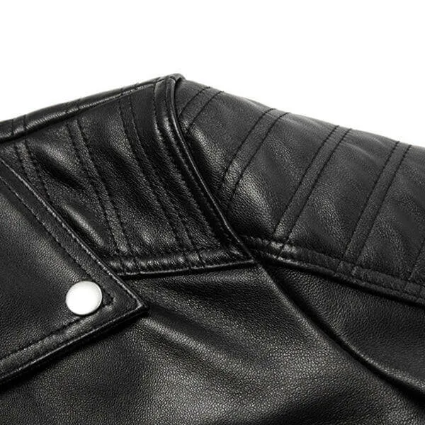 Women's Double Stich Leather Biker Jacket