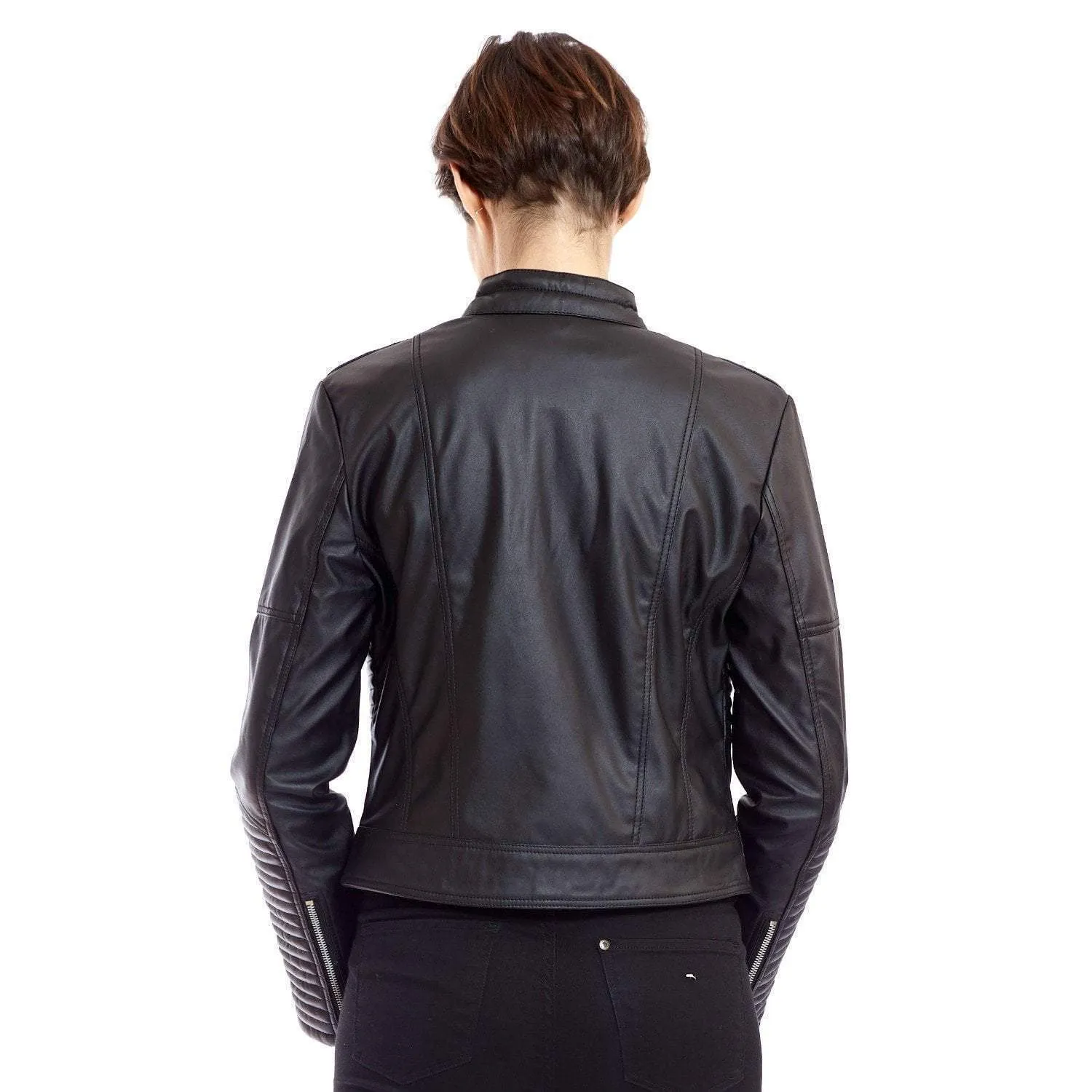 Zoe Leather Biker Jacket