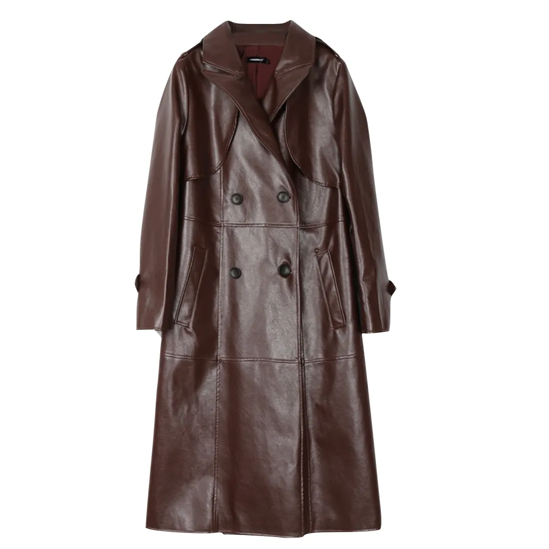 Zuri Faux Leather Trench Coat - 2 Colors