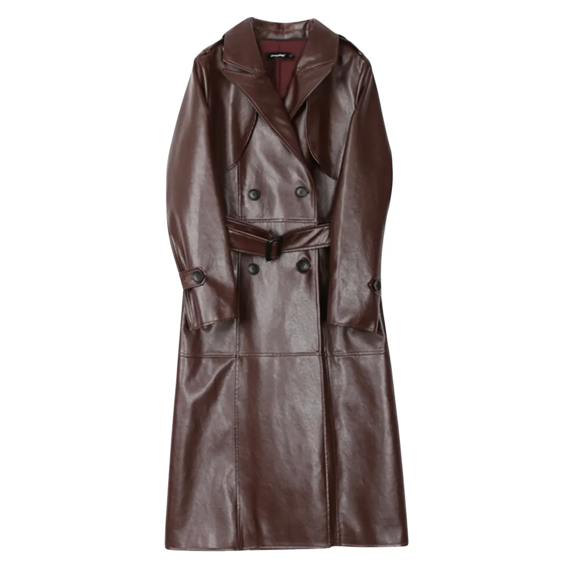 Zuri Faux Leather Trench Coat - 2 Colors